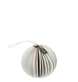 Kerstbal - papier wit
