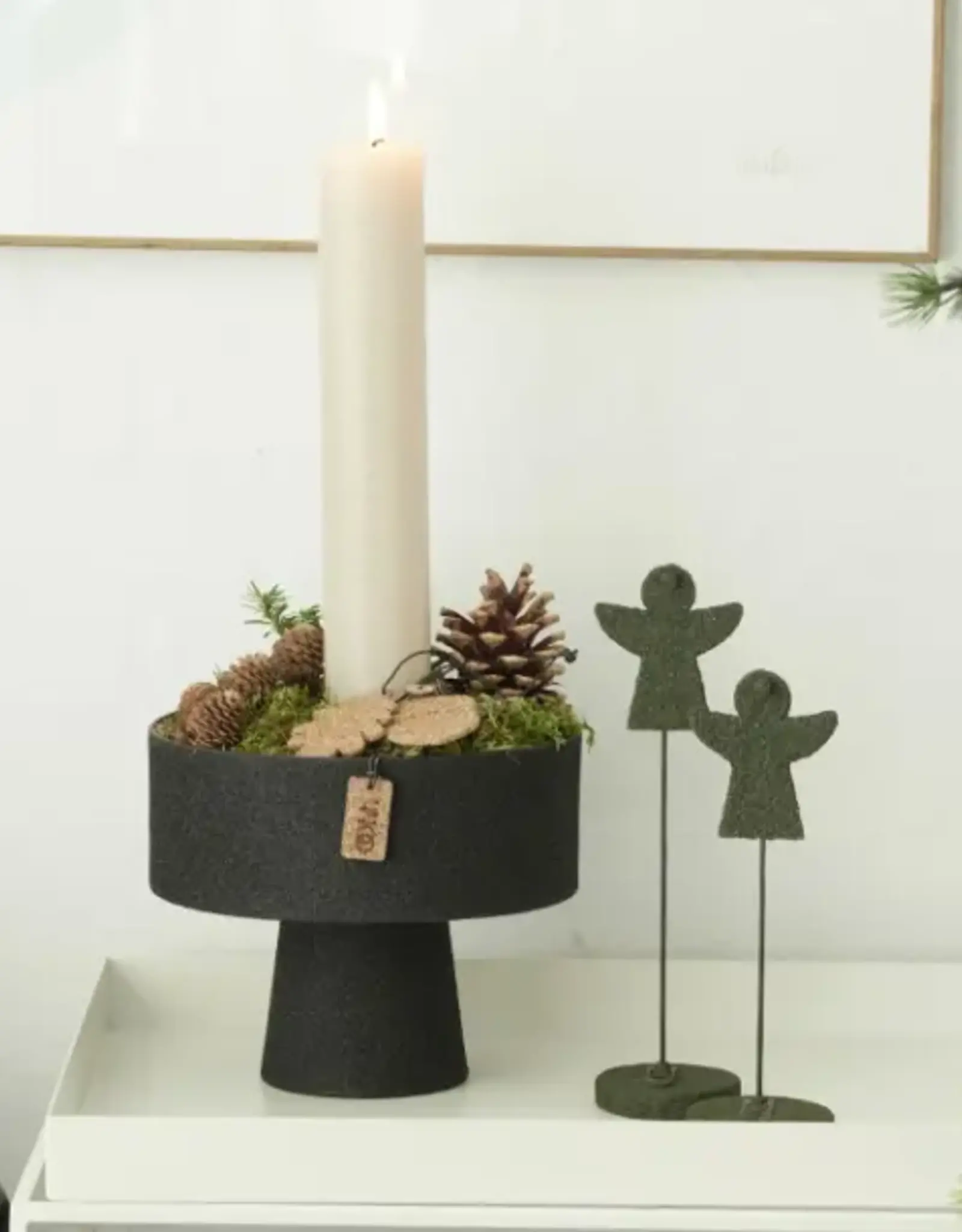 OOhh collection Schaal met voetstuk - caffee