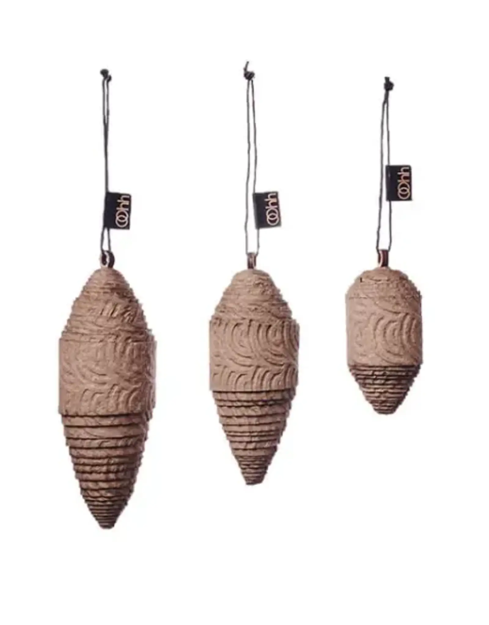 Ornament - Dennenappels nat (set of 3)