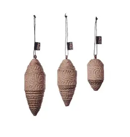 Ornament - Dennenappels nat (set of 3)
