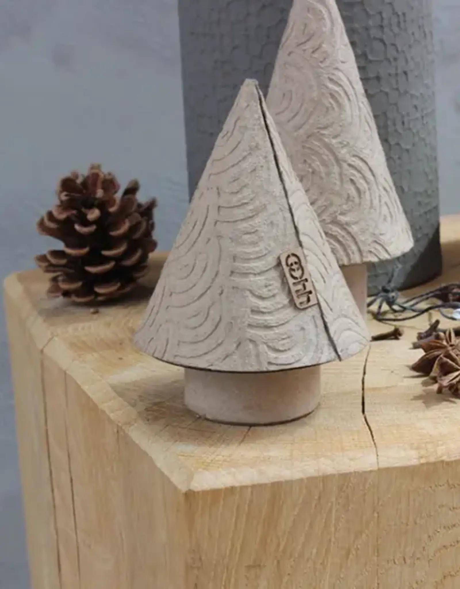 Kerstboom - zero waste - naturel (set of 2)