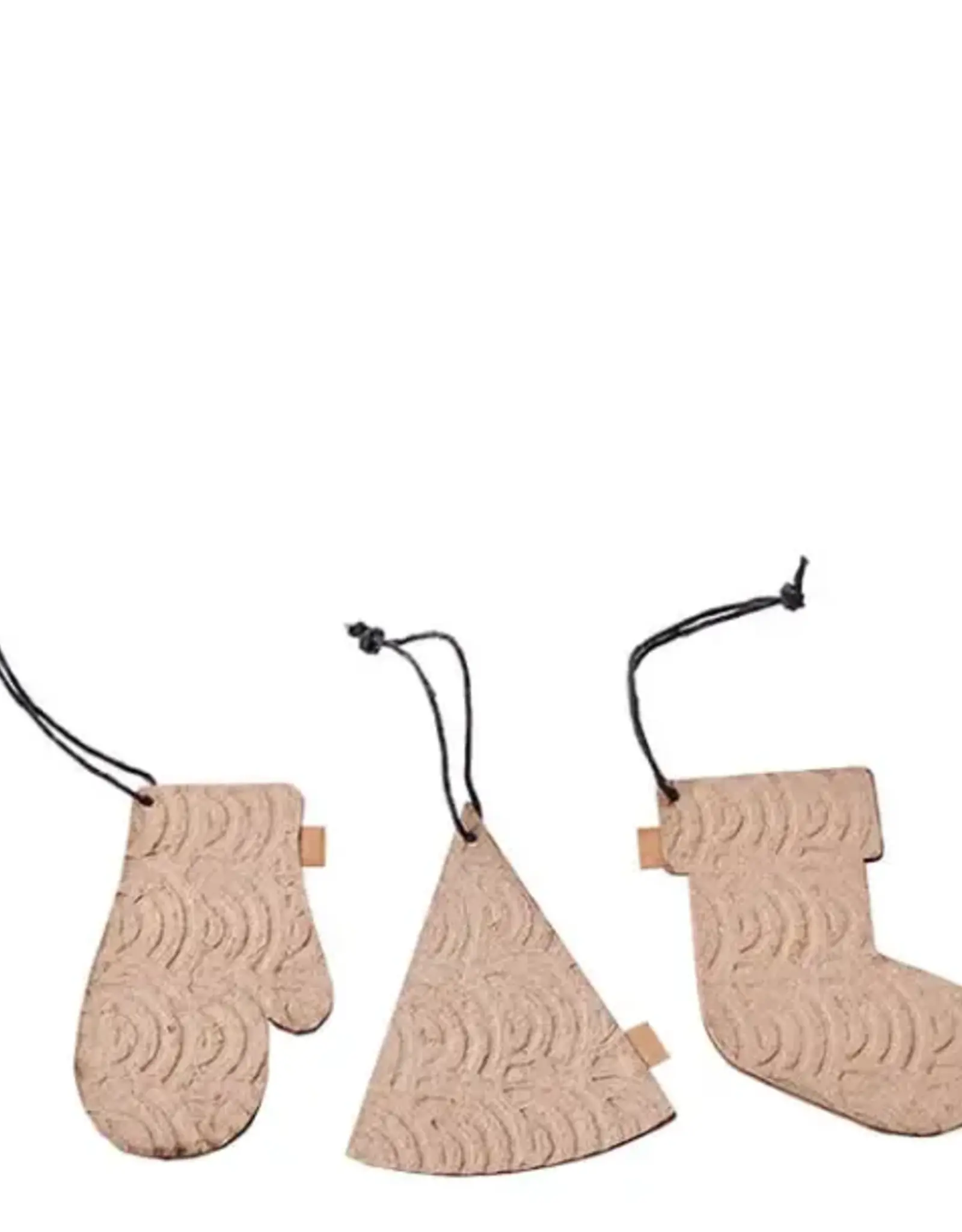 Ornament - zero waste box - naturel  (set of 12)