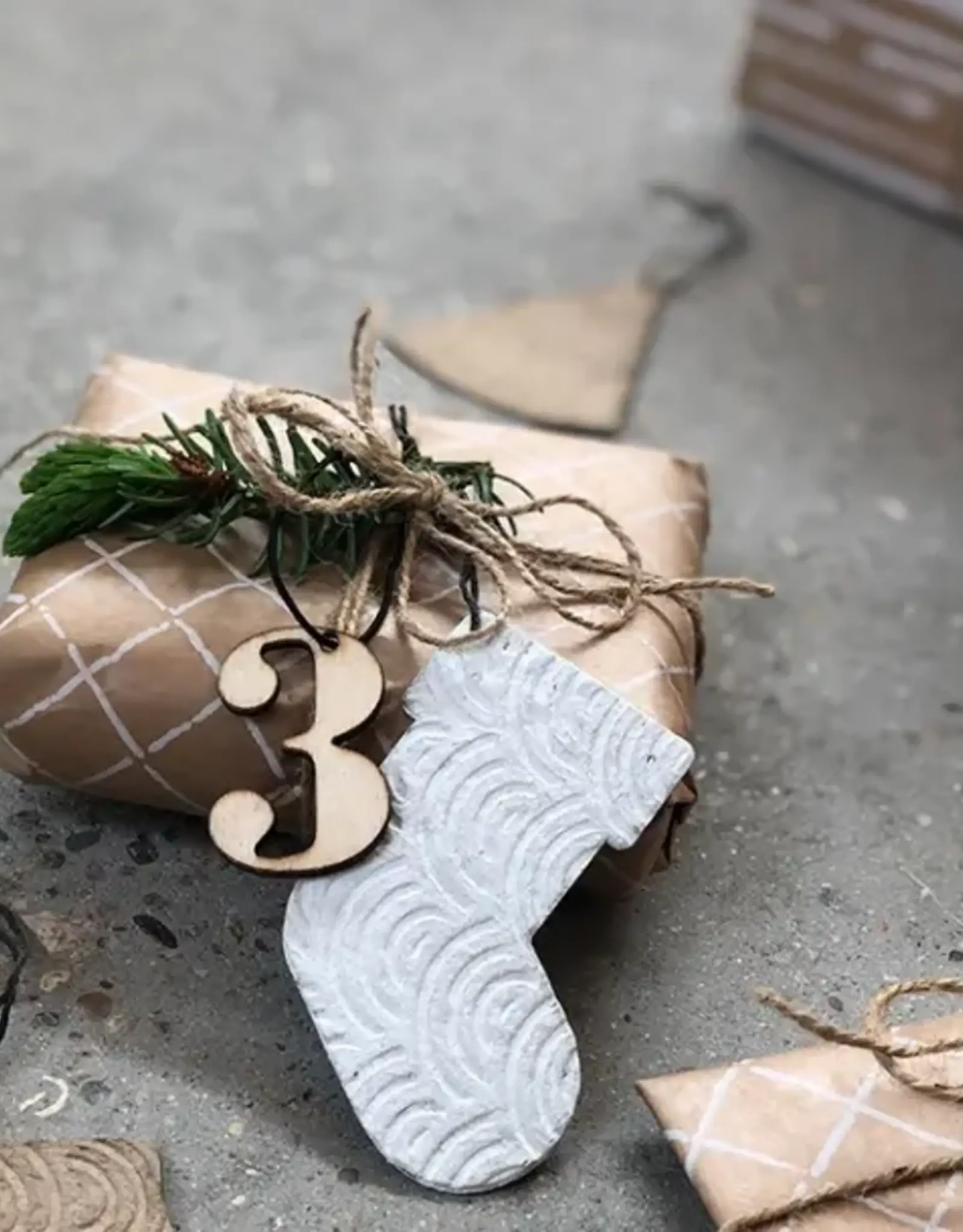 OOhh collection Ornament - zero waste box - naturel  (set of 12)