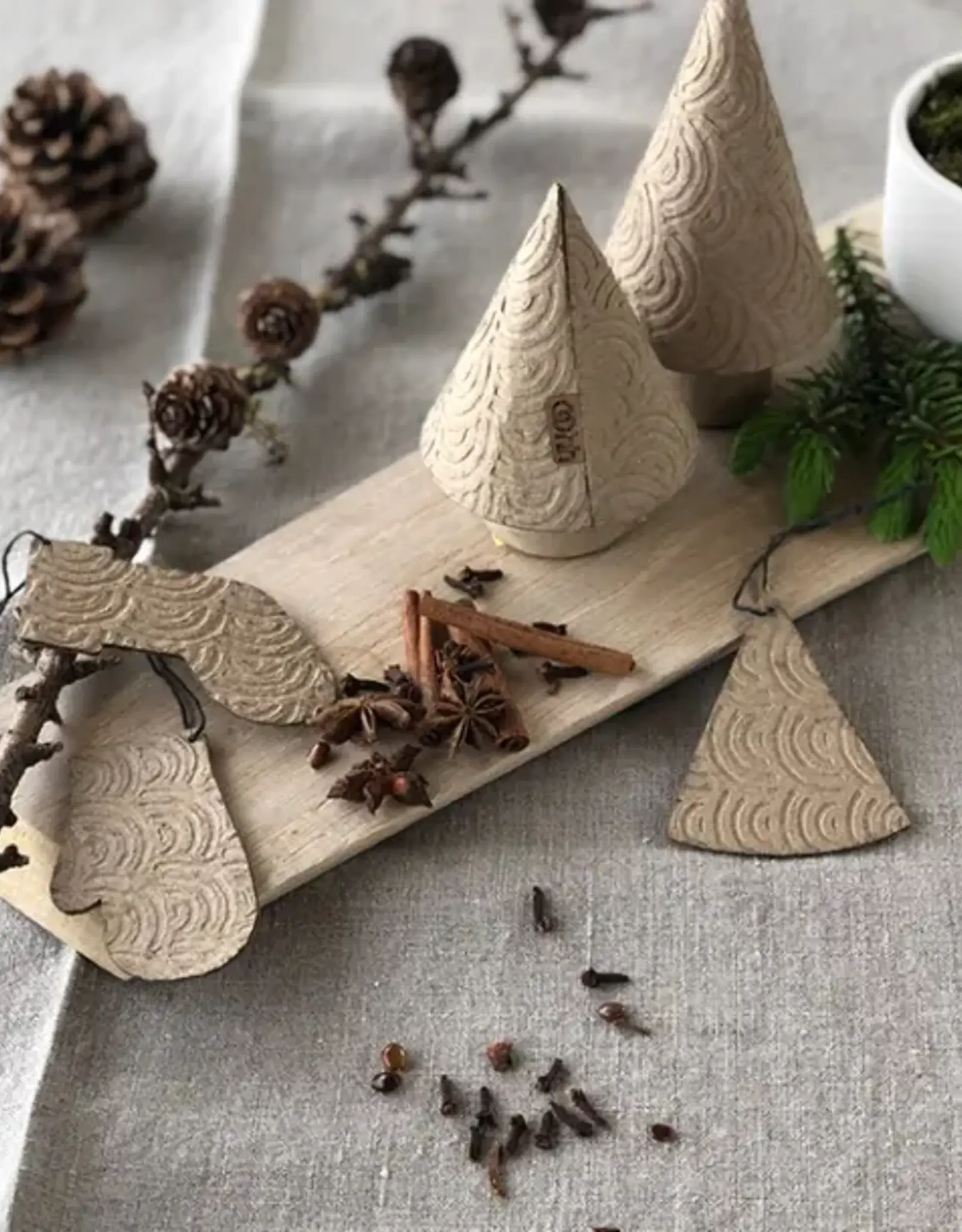 Ornament - zero waste box - naturel  (set of 12)