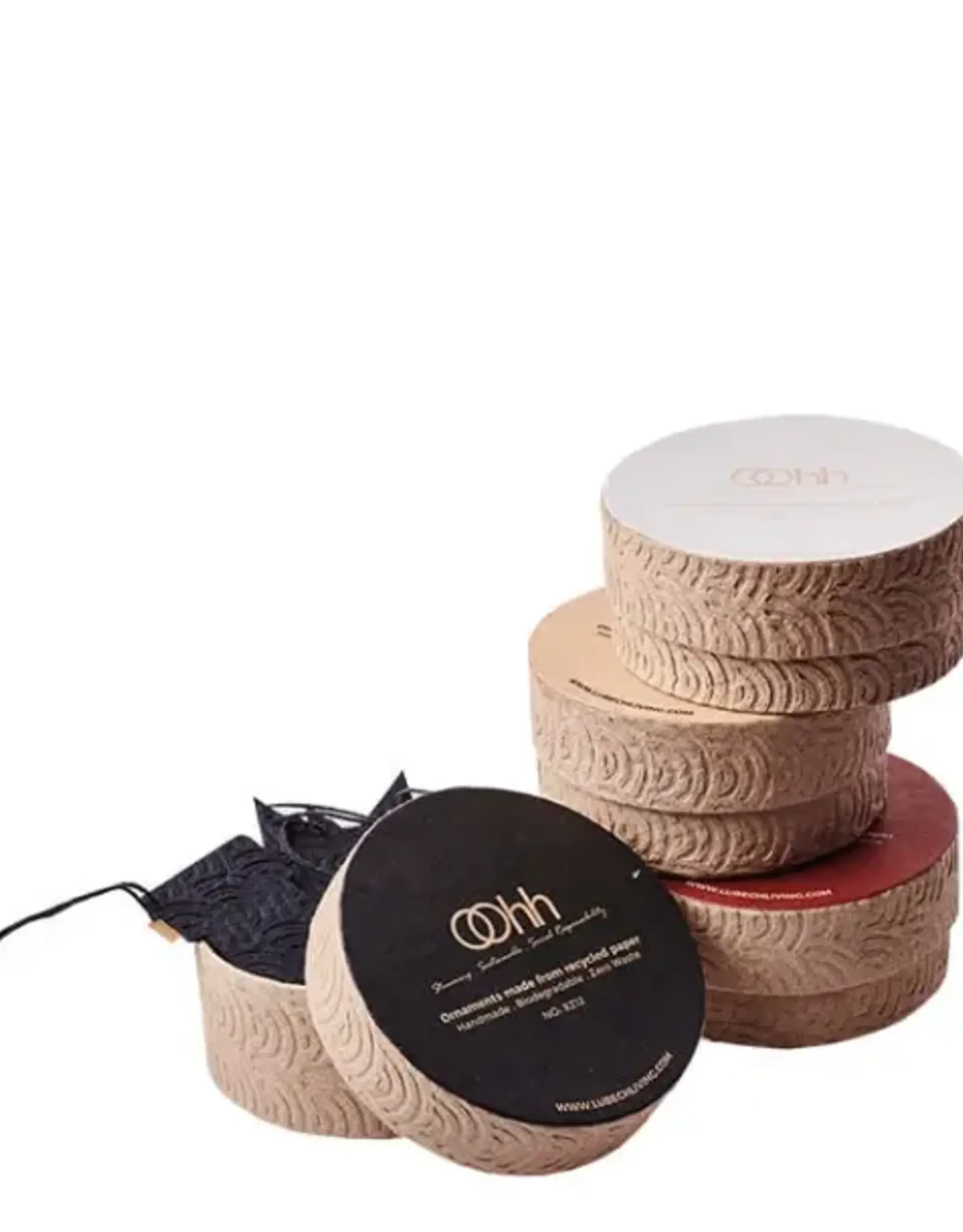OOhh collection Ornament - zero waste box - wit (set of 12)