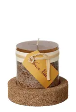 Kaarsenhouder laag - licht hout