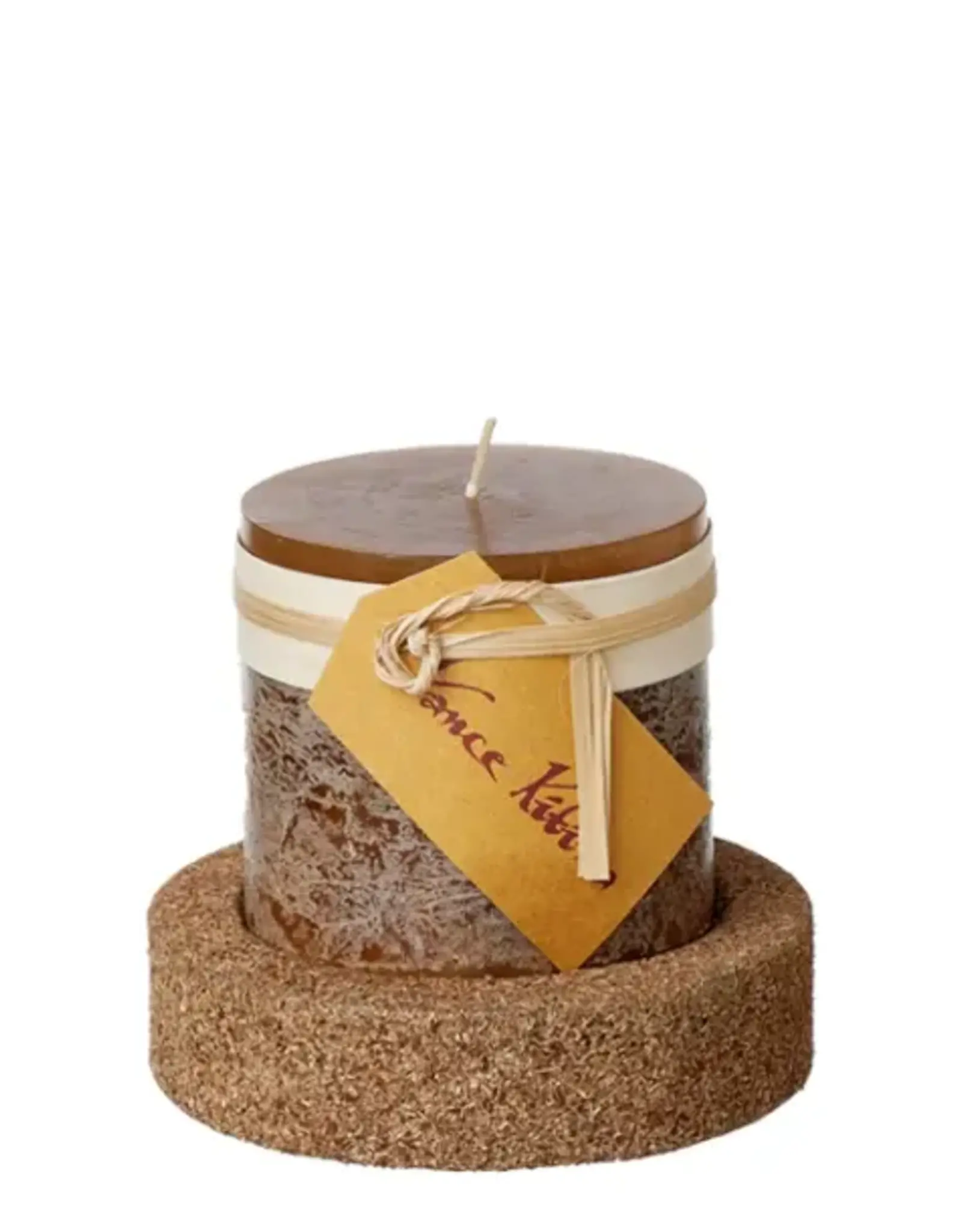 Kaarsenhouder laag - licht hout