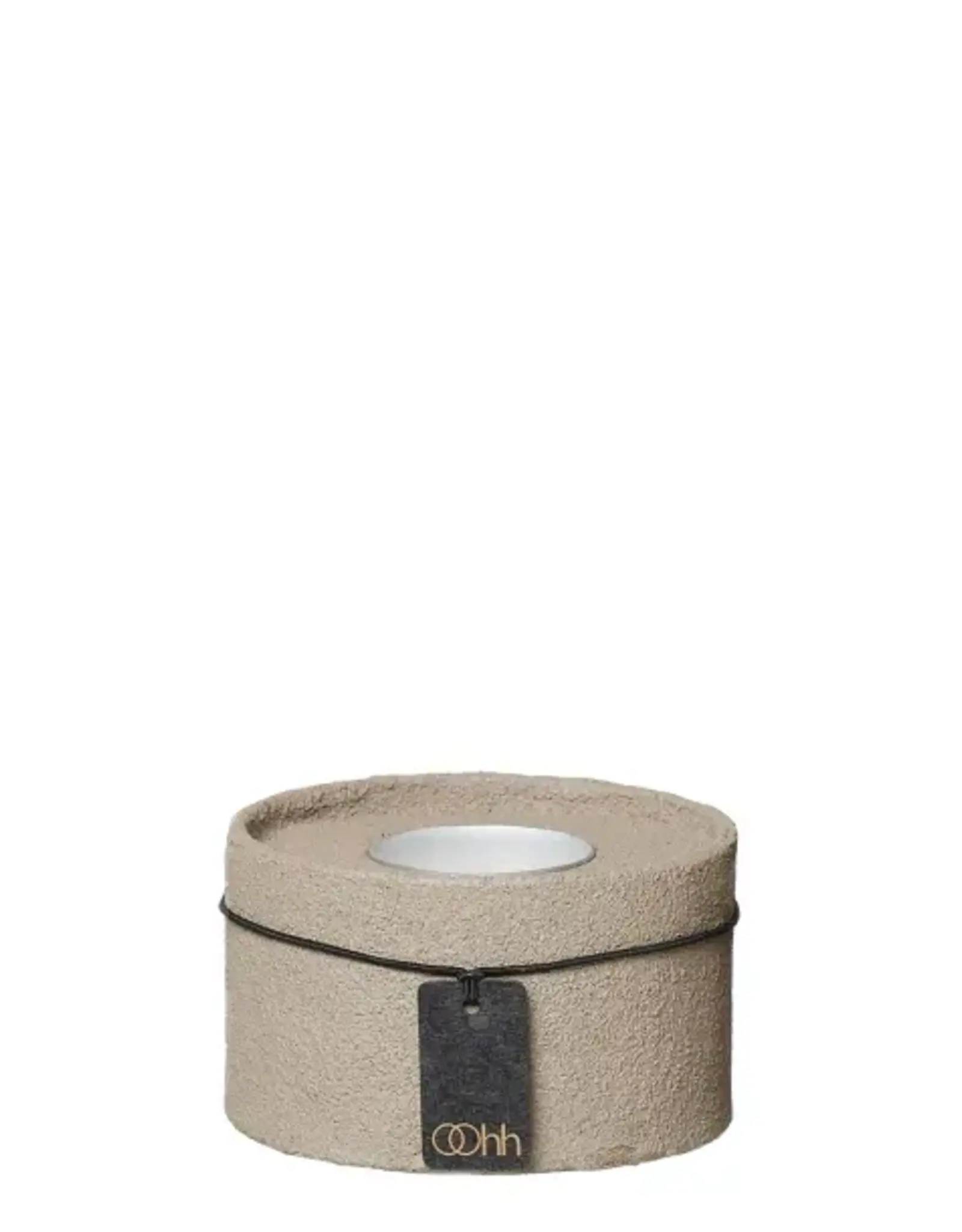 OOhh collection Theelichthouder - Dune laag - licht bruin