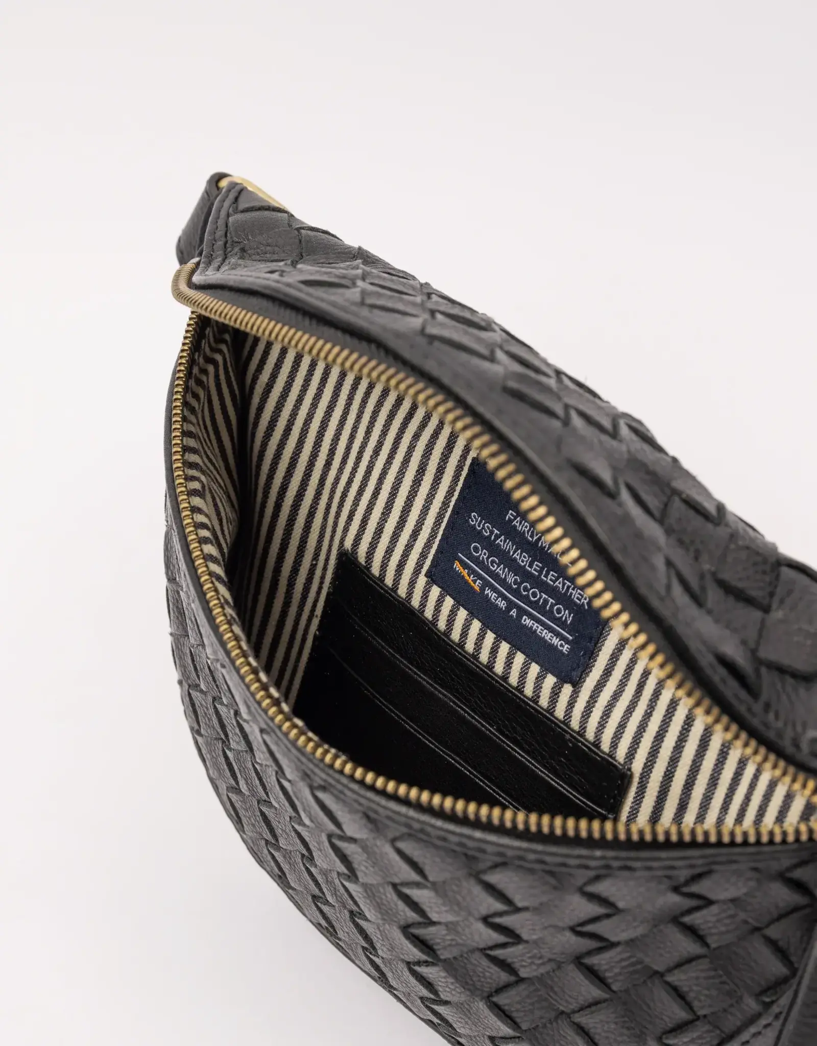 O My Bag Ray - Bum Bag - Black woven soft grain