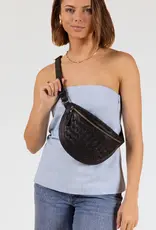 O My Bag Ray - Bum Bag - Black woven soft grain