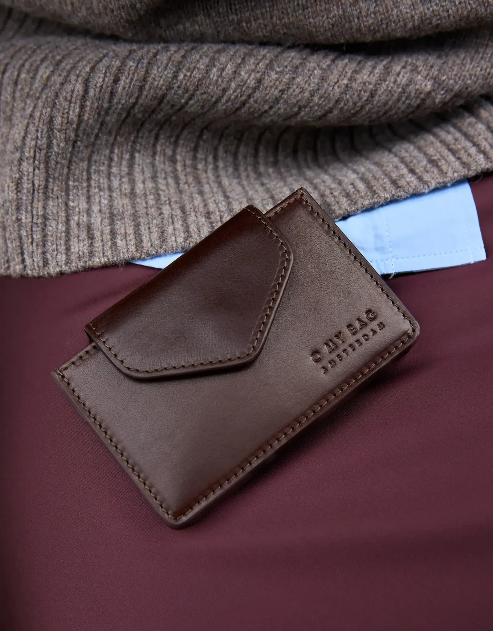 O My Bag Harmonica - wallet chocolate classic leather