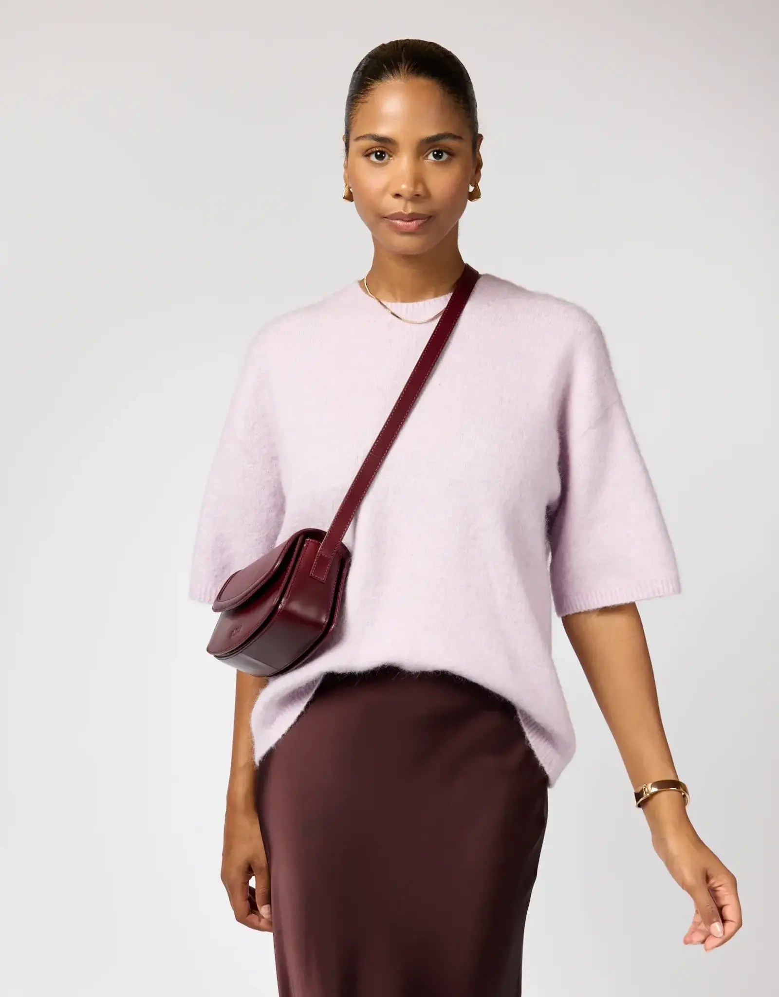 O My Bag Kendaline bag - Dark cherry classic leather