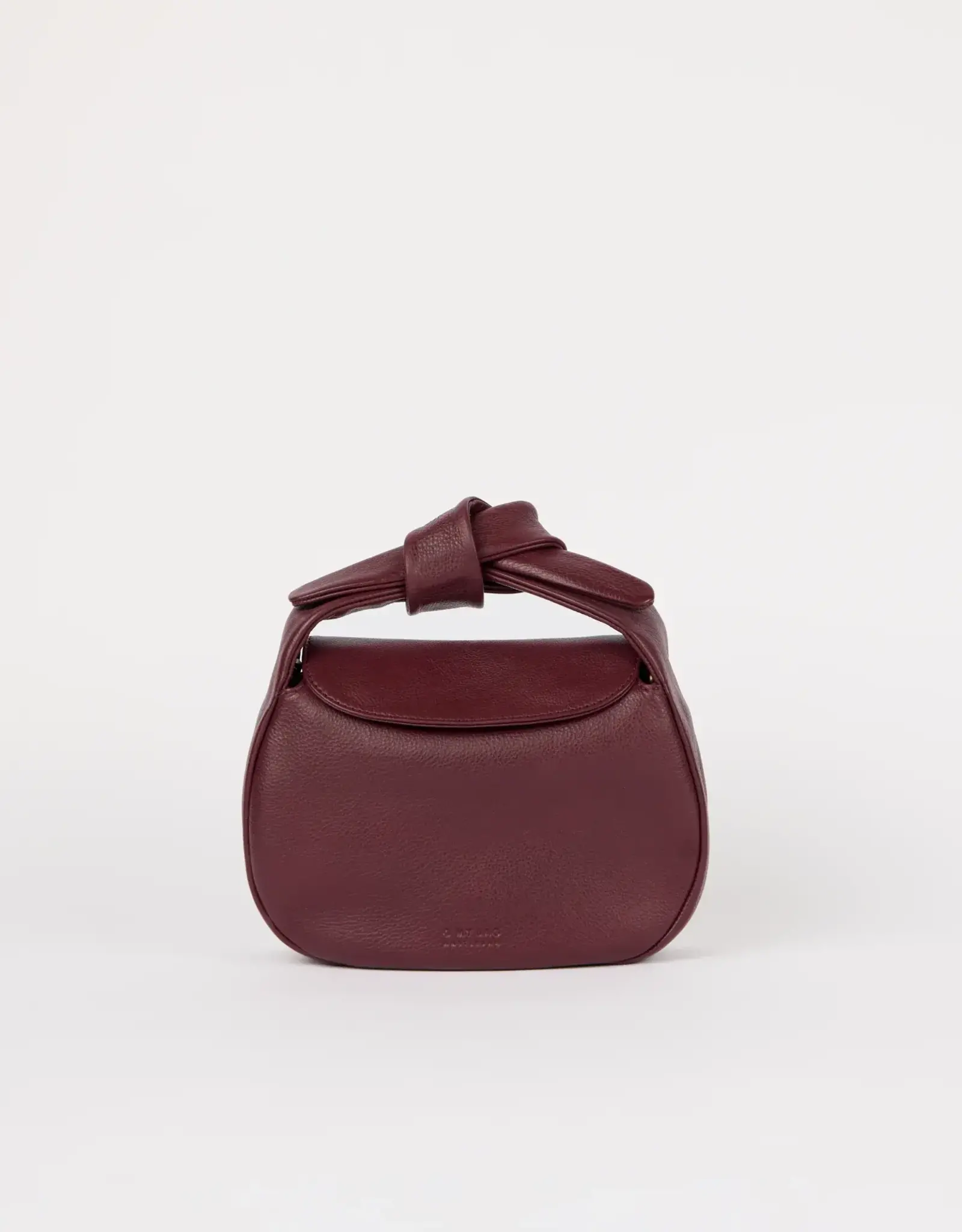 O My Bag Coco croissant bag - Dark cherry soft grain