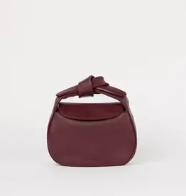 O My Bag Coco croissant bag - Dark cherry soft grain