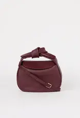 O My Bag Coco croissant bag - Dark cherry soft grain