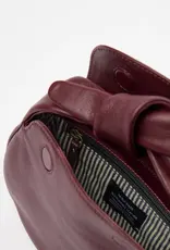 O My Bag Coco croissant bag - Dark cherry soft grain