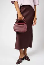 O My Bag Coco croissant bag - Dark cherry soft grain