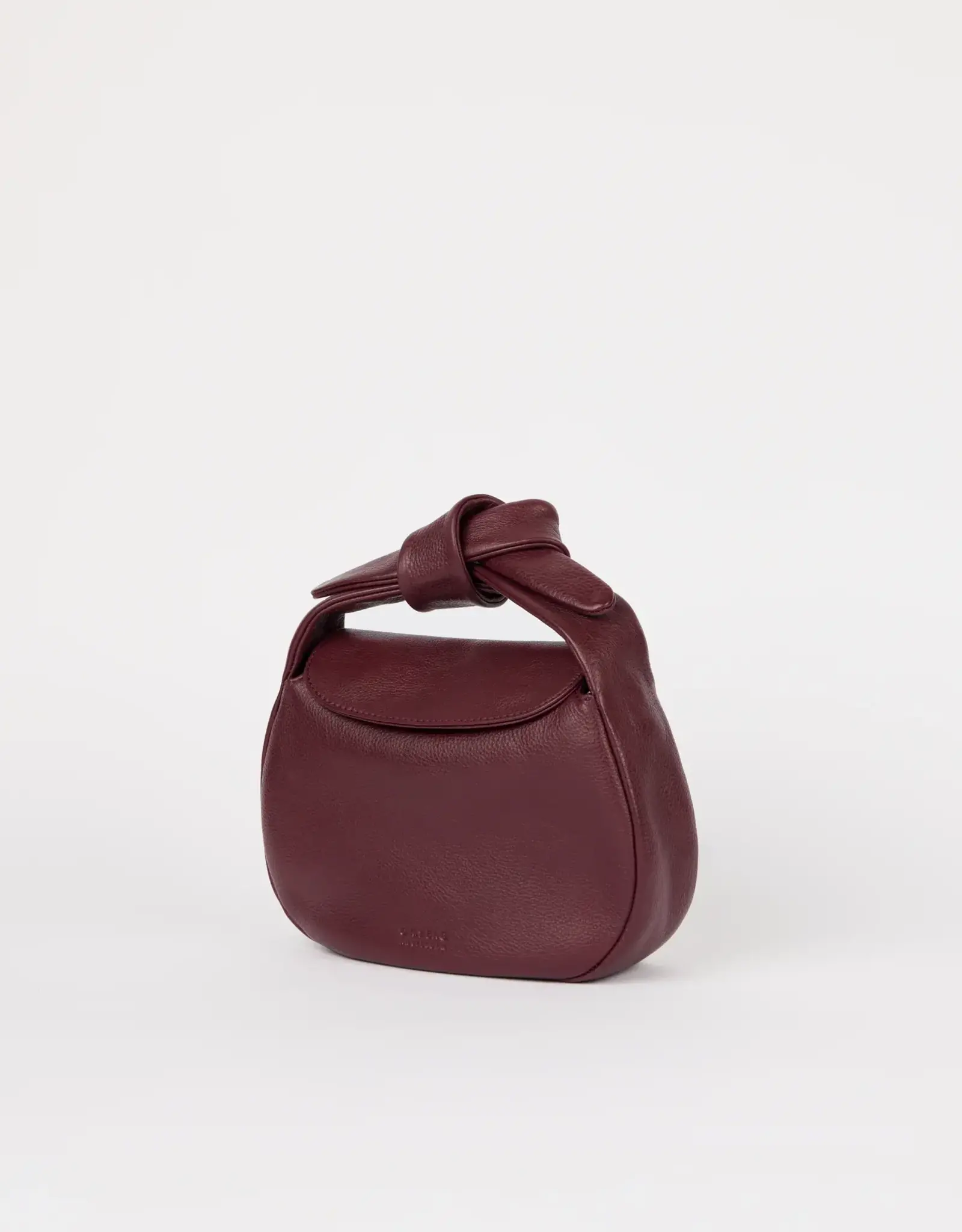 O My Bag Coco croissant bag - Dark cherry soft grain