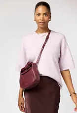 O My Bag Coco croissant bag - Dark cherry soft grain