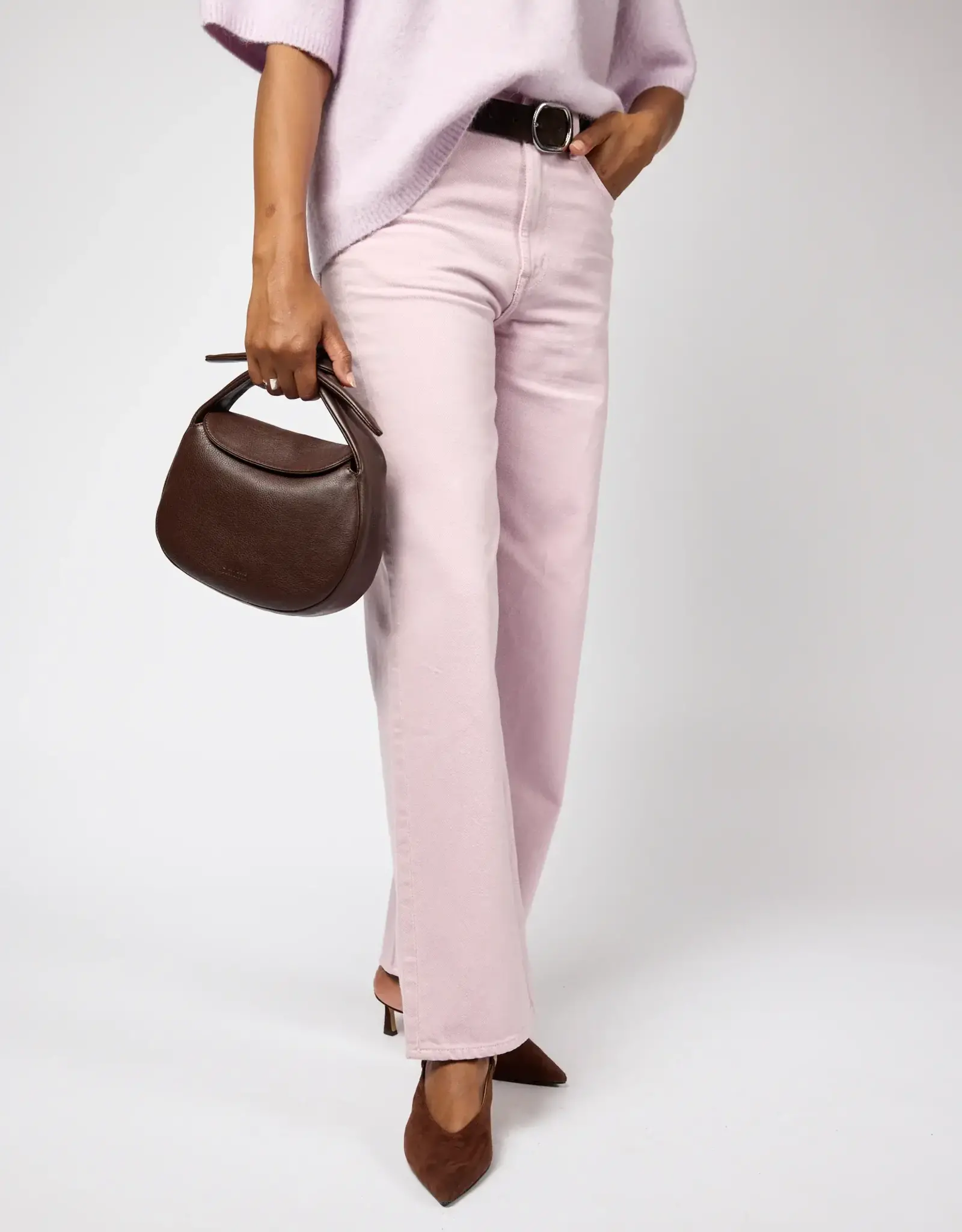 O My Bag Coco croissant bag - Chocolate soft grain