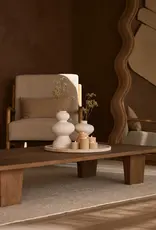 Mooisa Dienblad - Travertine rond met rand 45cm