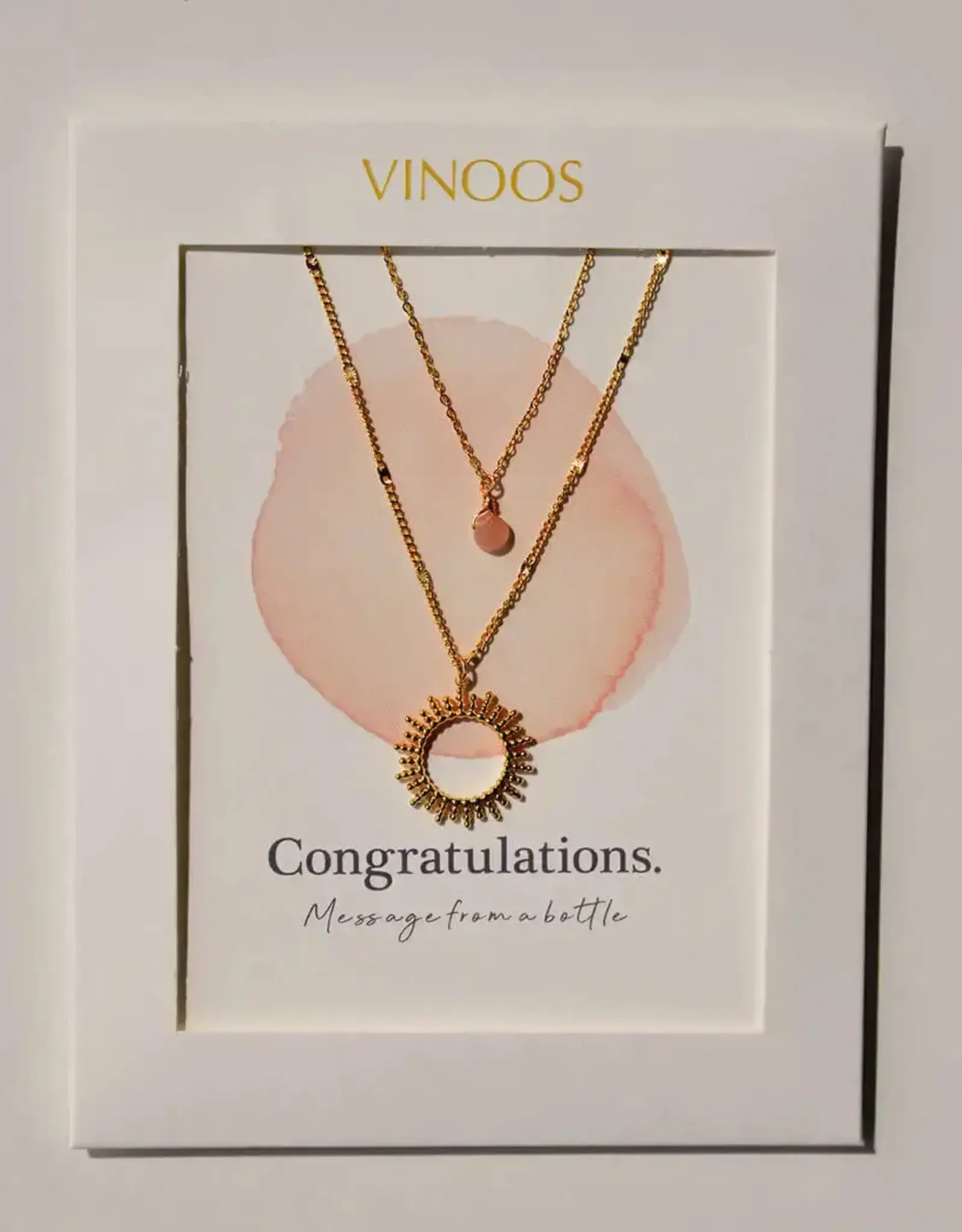 vinoos Ketting Zon Lichtroze – Congratulations