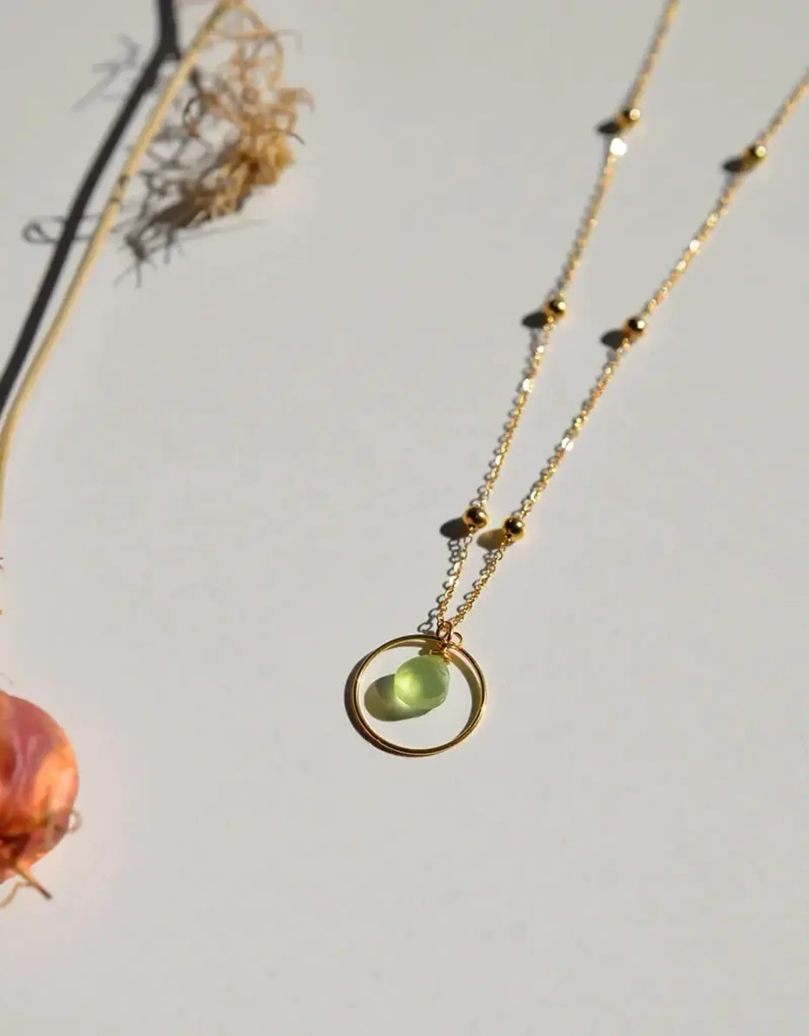 vinoos Ketting Rond Lichtgroen – You Are Wonderful