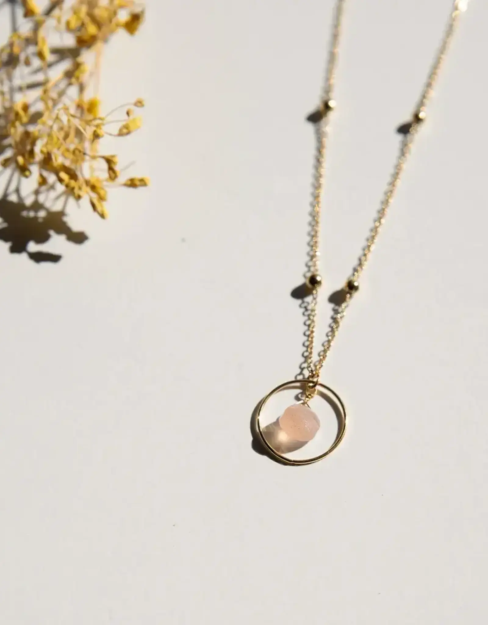 vinoos Ketting Rond Lichtroze – Thinking of you
