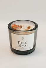 Pottie Pot Geurkaars met edelstenen - Proud of you