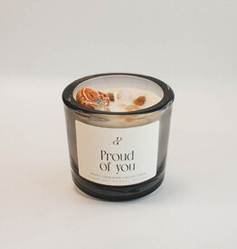 Pottie Pot Geurkaars met edelstenen - Proud of you