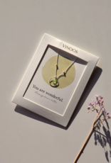 vinoos Ketting Rond Lichtgroen – You Are Wonderful