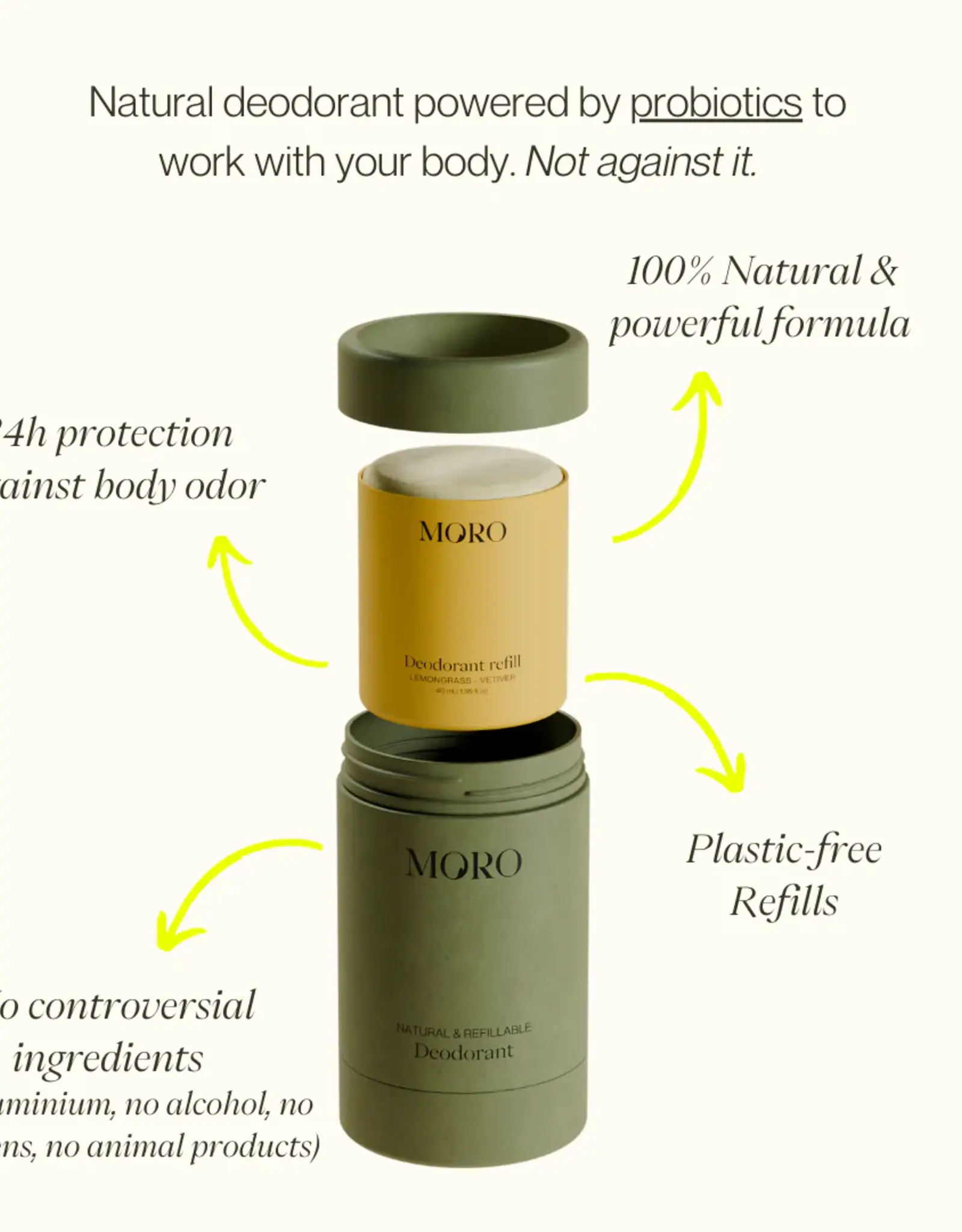 Moro Deodorant - Starterkit - Santal/beige