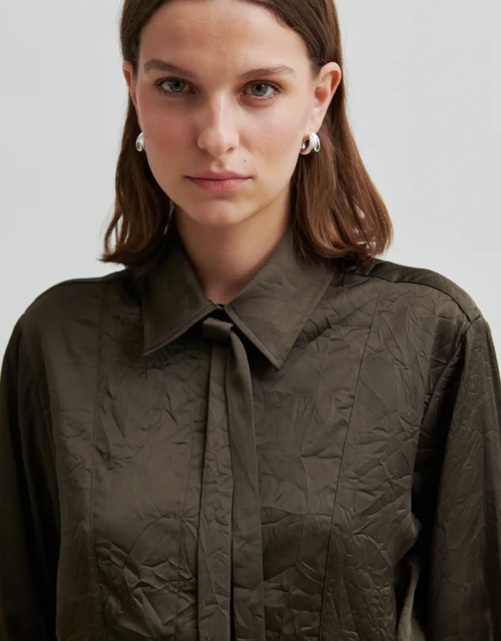 Second female Blouse - Ella yoke bruin