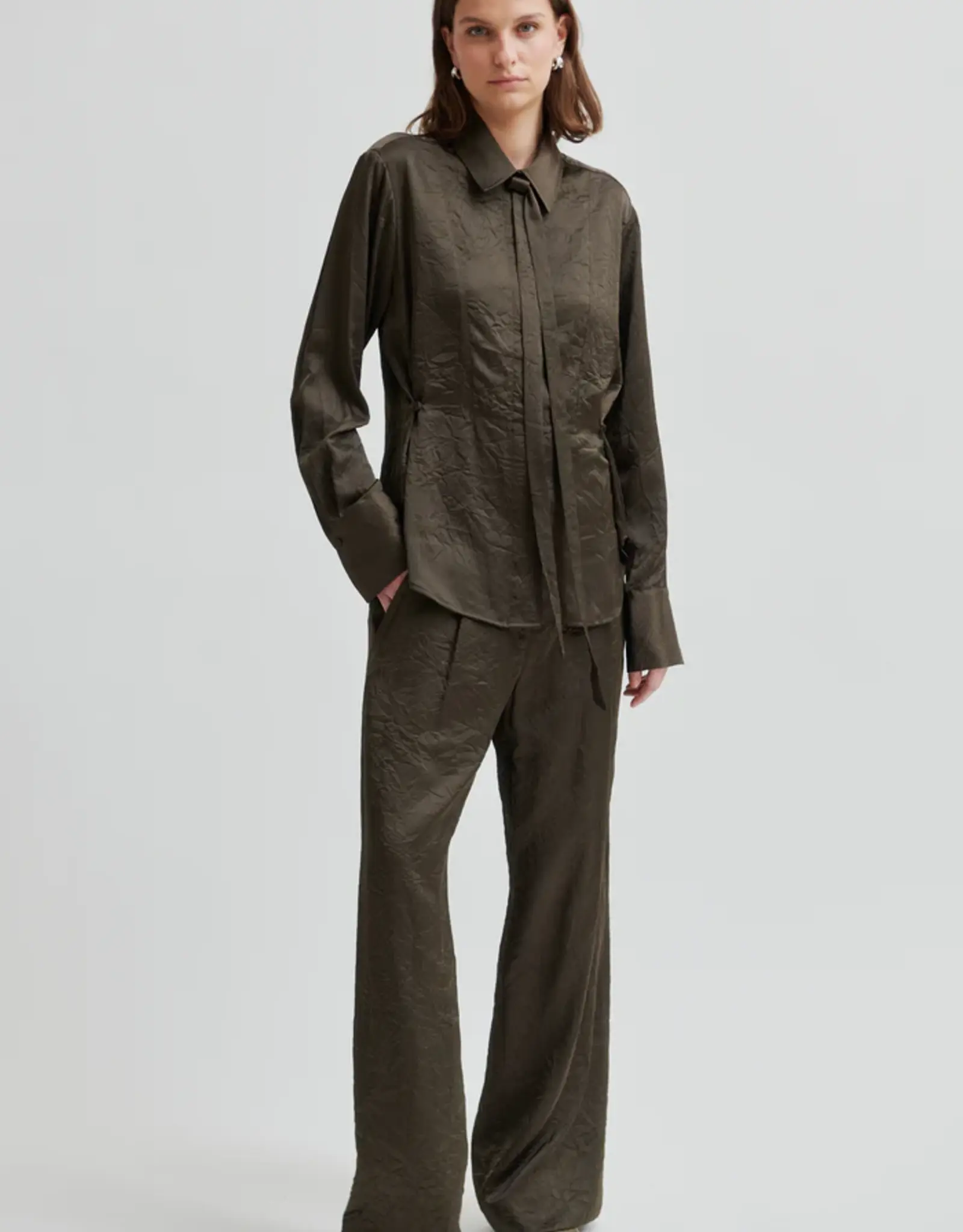 Second female Blouse - Ella yoke bruin