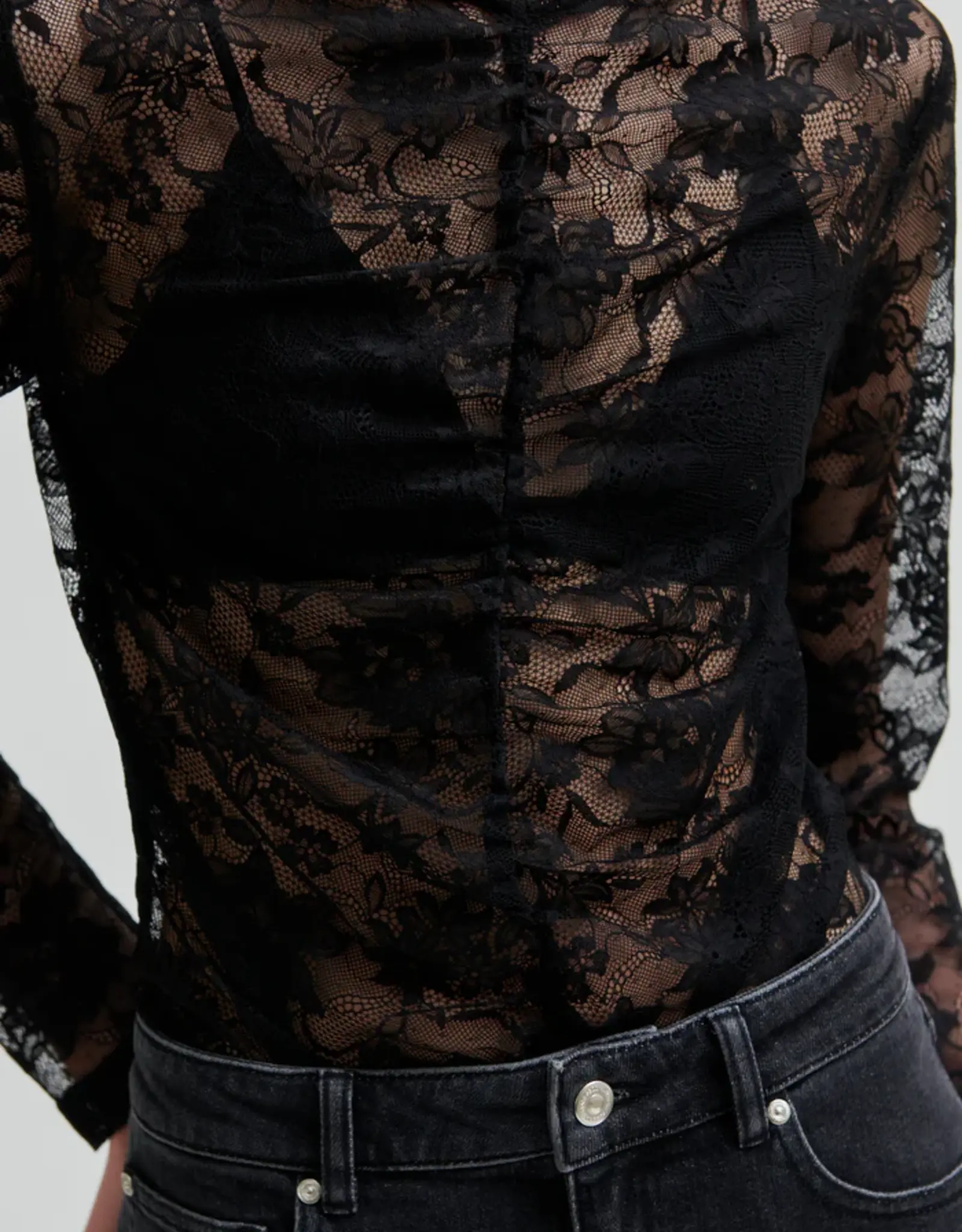 Second female Blouse - Social tee zwart
