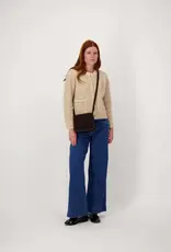 Zusss Schoudertasje  - Suede chocoladebruin Zusss Schoudertasje  - Suede chocoladebruin