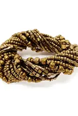 Beaded Napking ring gold (set of 4)
