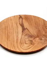 Teak root round plate XL