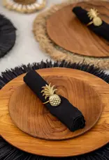 Teak root round plate XL