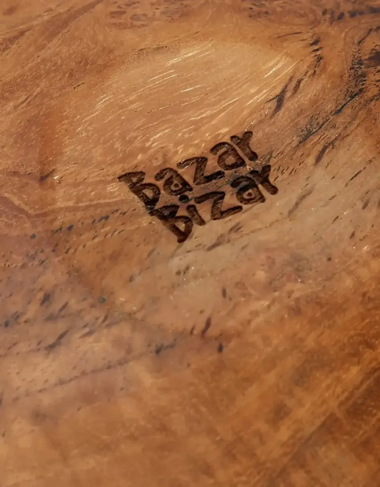 Bazar Bizar Teak root round plate XL