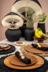 Teak root round plate XL