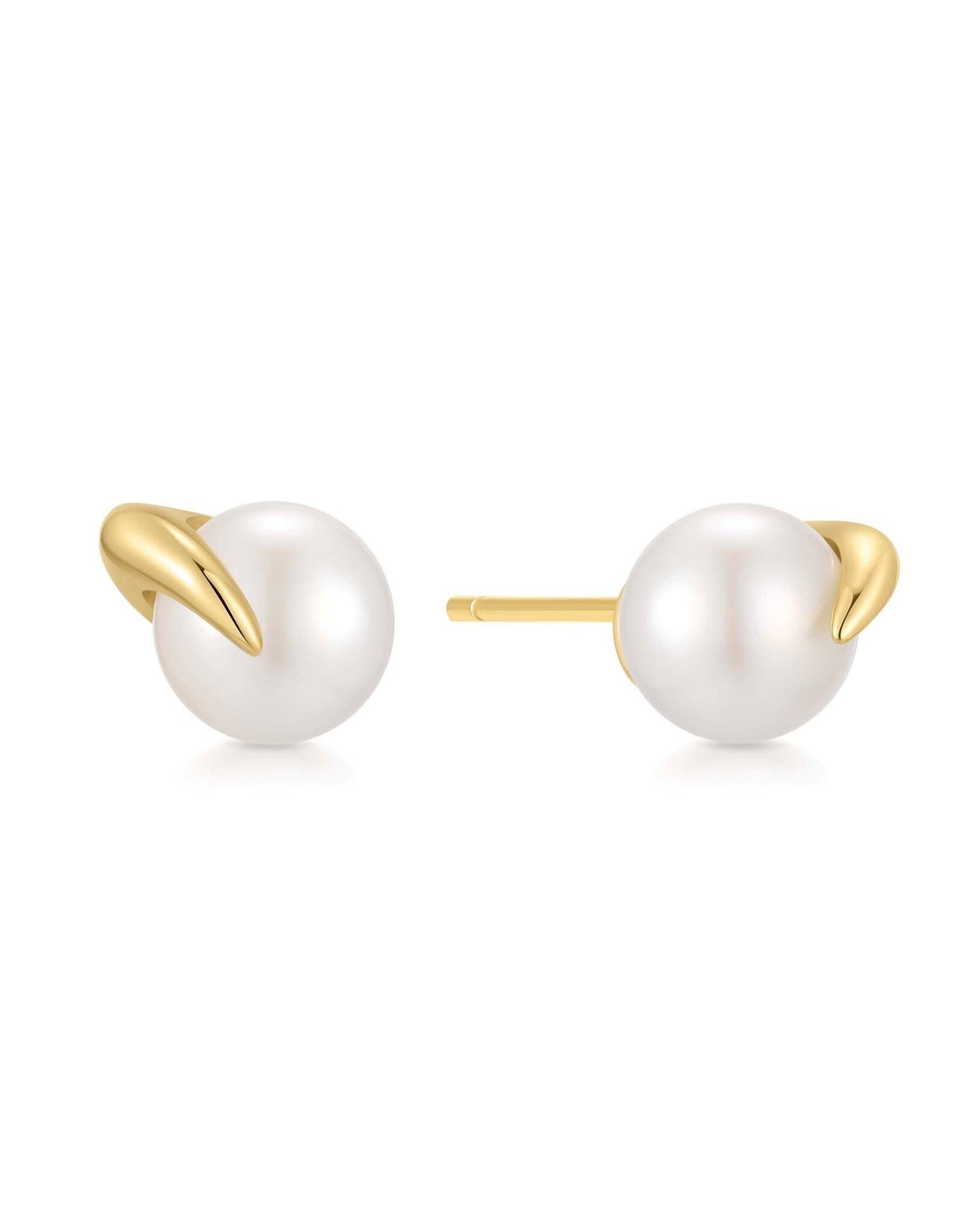 Ania Haie Oorbellen - Pearl claw stud - goud