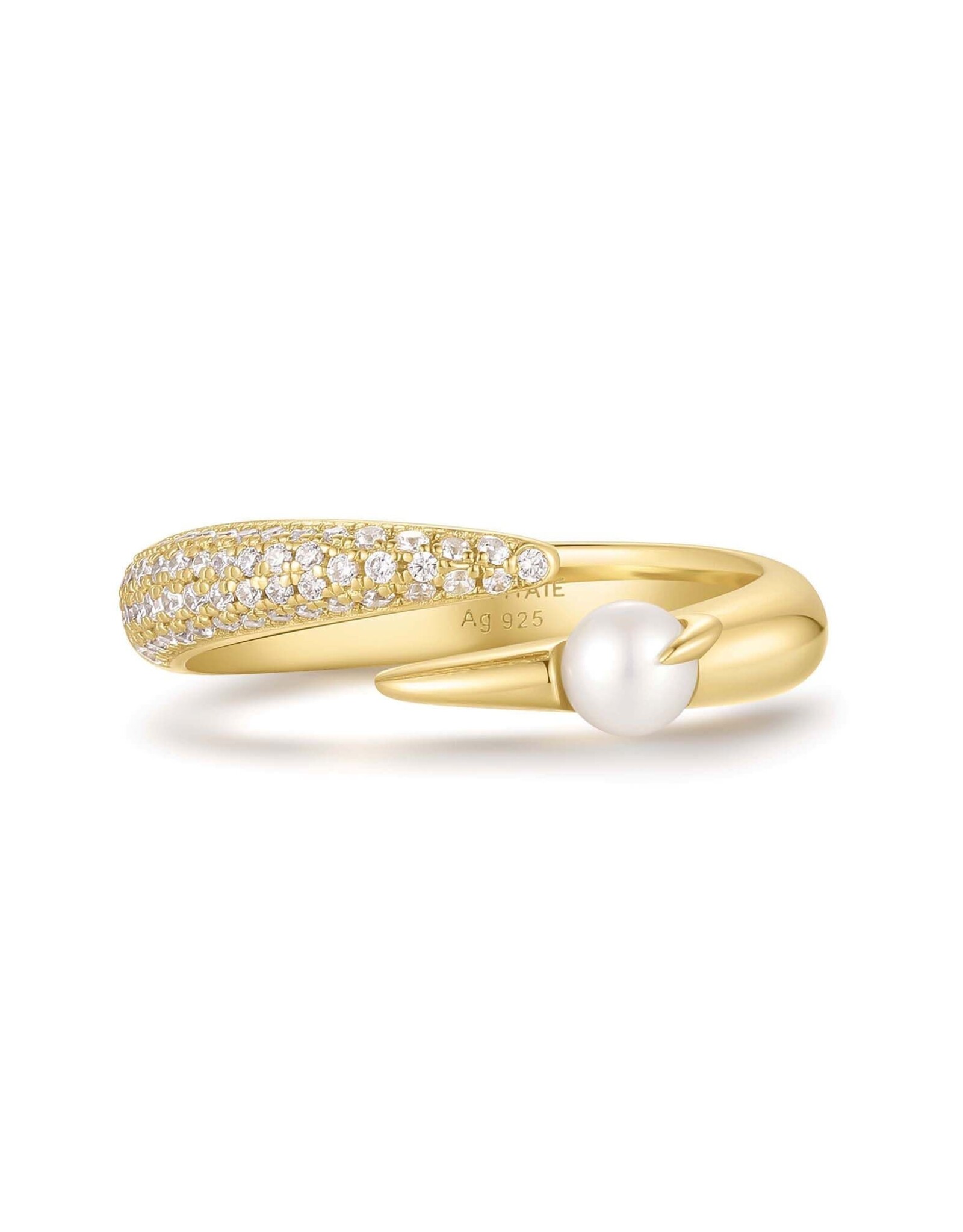 Ania Haie Ring - Adjust  sparkle crossover - goud