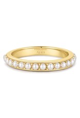Ania Haie Ring - Gold shell pearl beaded