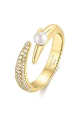 Ania Haie Ring - Adjust  sparkle crossover - goud