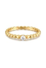 Ania Haie Ring - Gold cubic zirconia round