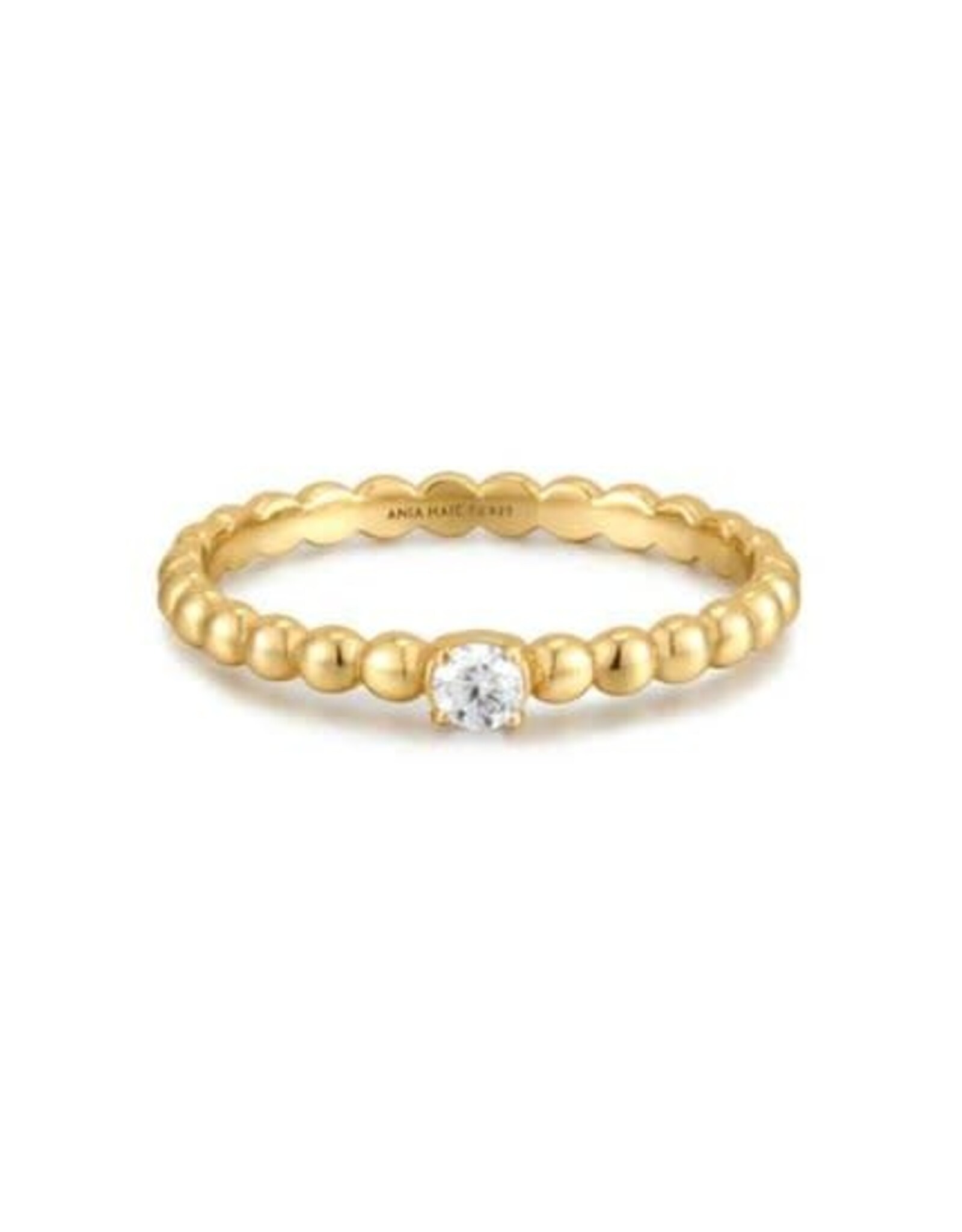 Ania Haie Ring - Gold cubic zirconia round