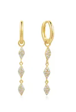 Ania Haie Oorbellen - Pave sparkle drop - goud