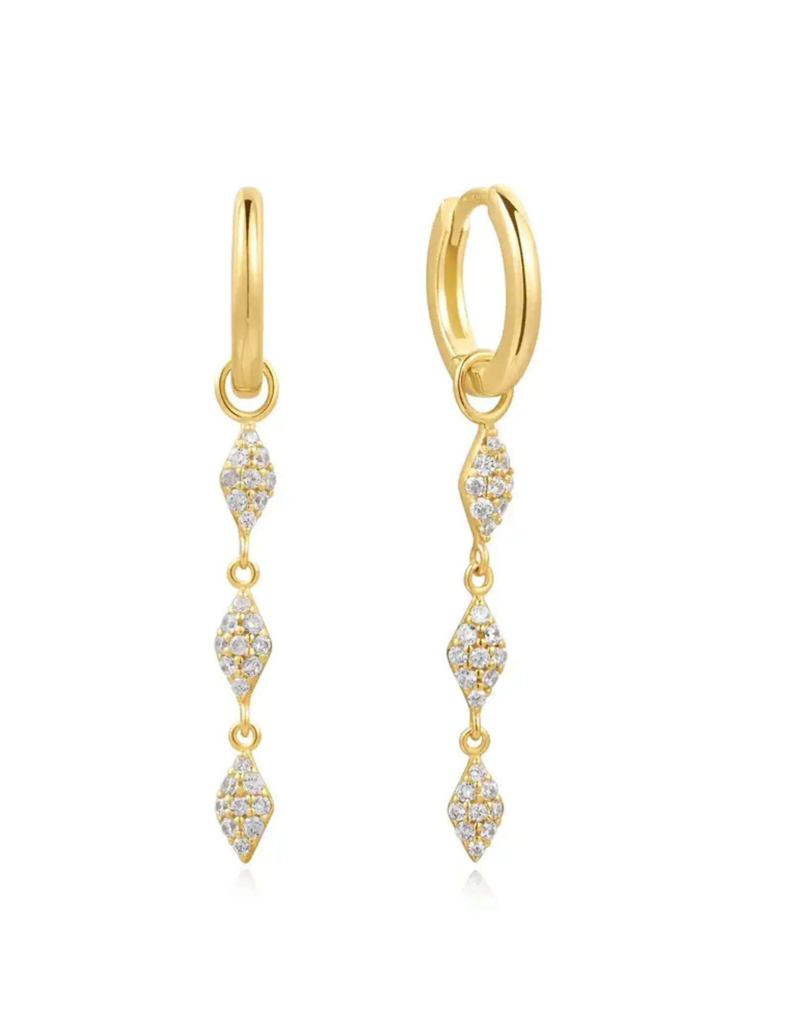 Ania Haie Oorbellen - Pave sparkle drop - goud