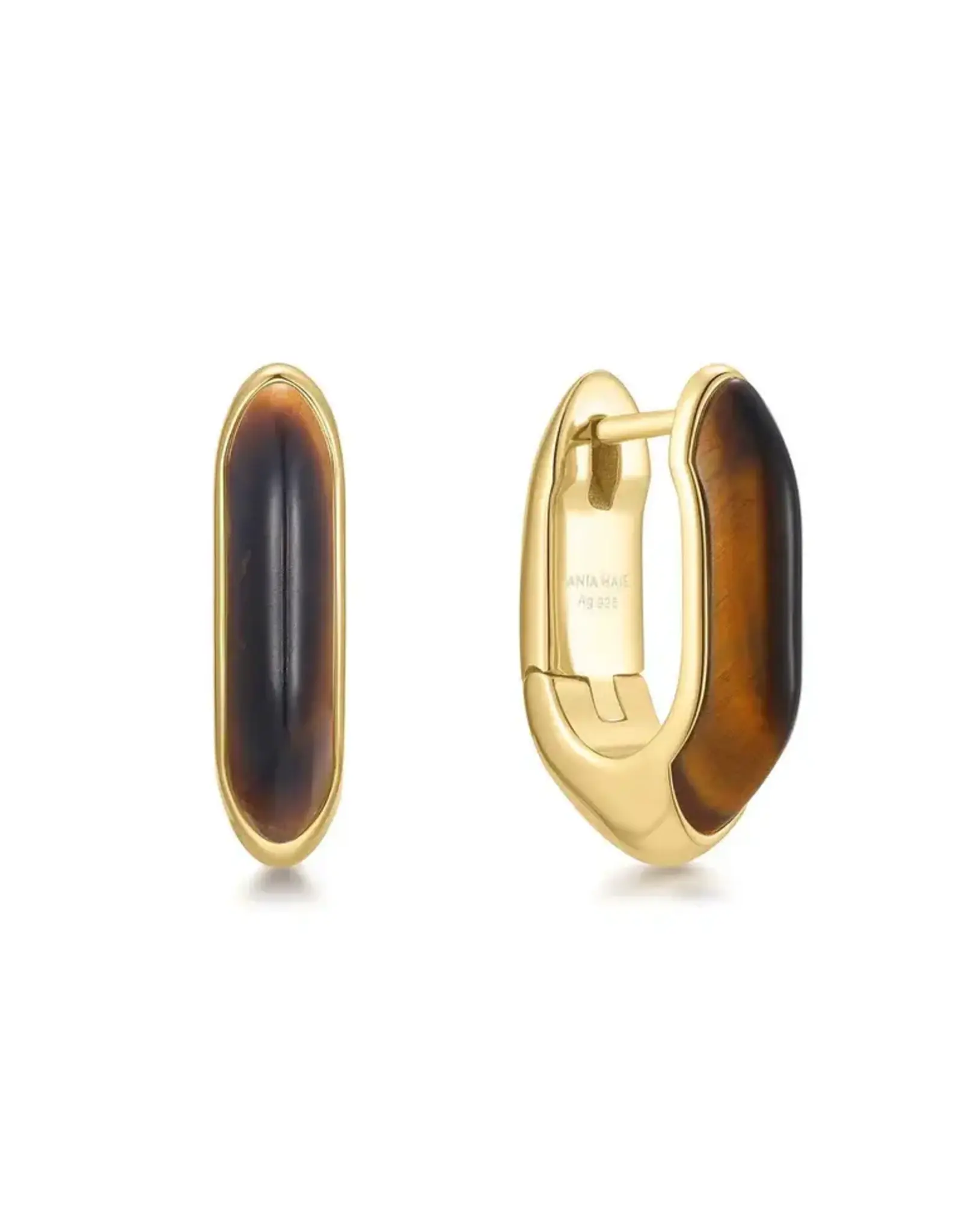 Ania Haie Armband - Gold tiger eye huggie hoop - goud